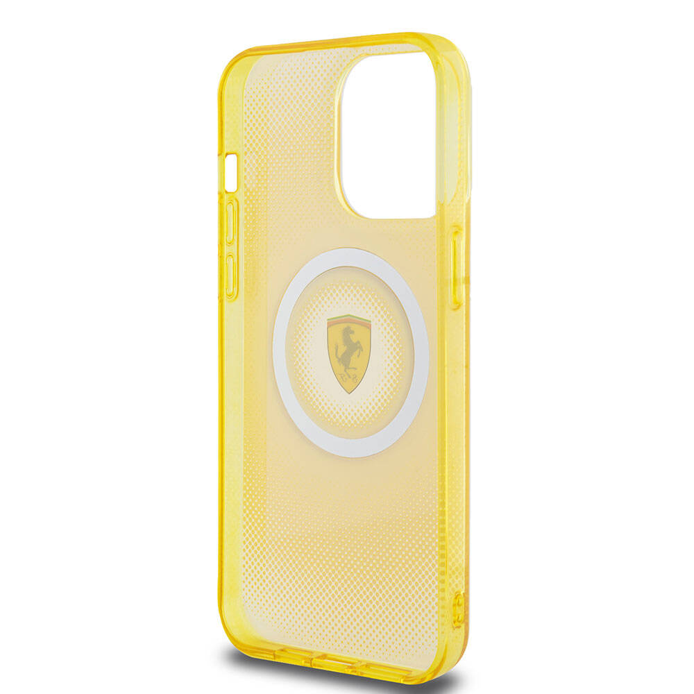 Ferrari iPhone 15 Pro Max Orjinal Lisanslı M-safe Şarj Özellikli Parçalanan Noktalar Desenli Kılıf Ferrari iPhone 15 Pro Max Orjinal Lisanslı M-safe Şarj Özellikli Parçalanan Noktalar Desenli Kılıf